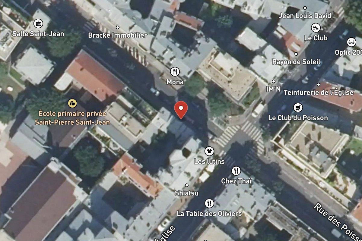 Vue satellite — 19BIS Rue des Poissonniers