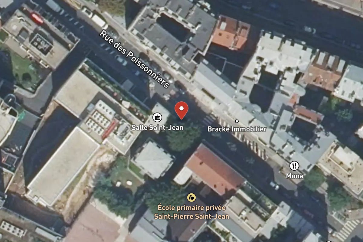 Vue satellite — 25 Rue des Poissonniers