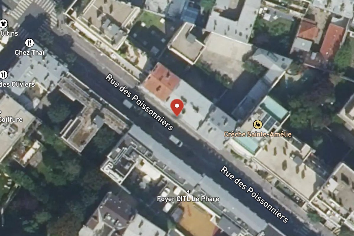 Vue satellite — 28 Rue des Poissonniers