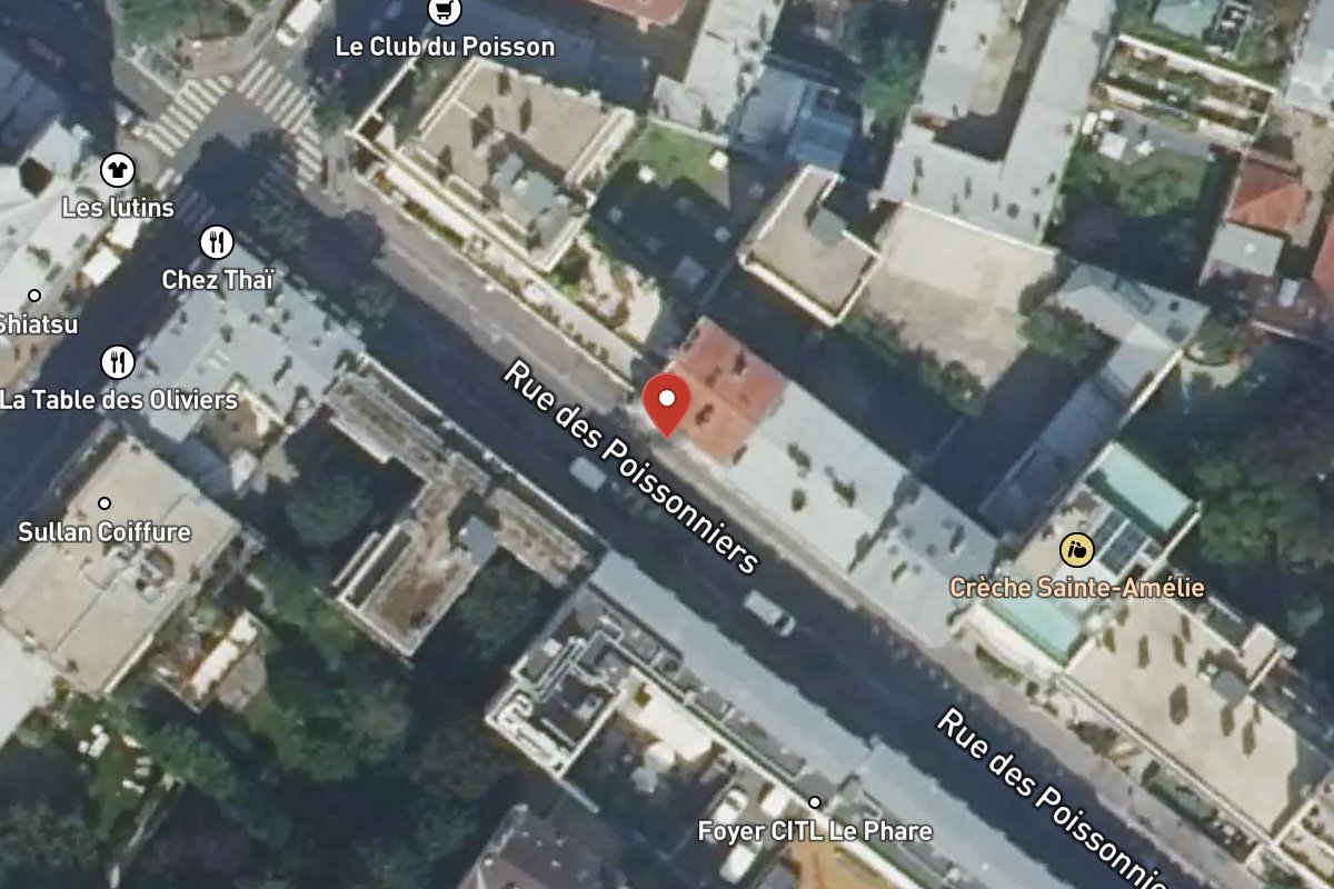 Vue satellite — 30 Rue des Poissonniers