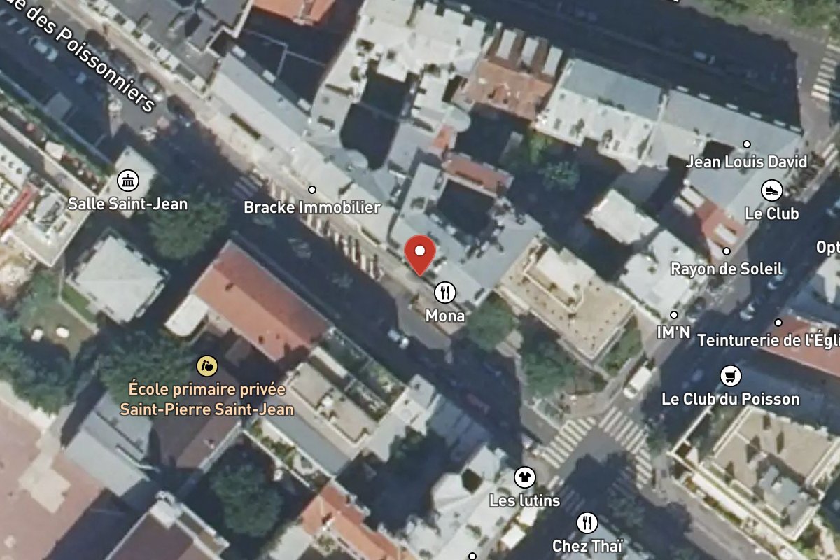 Vue satellite — 38 Rue des Poissonniers