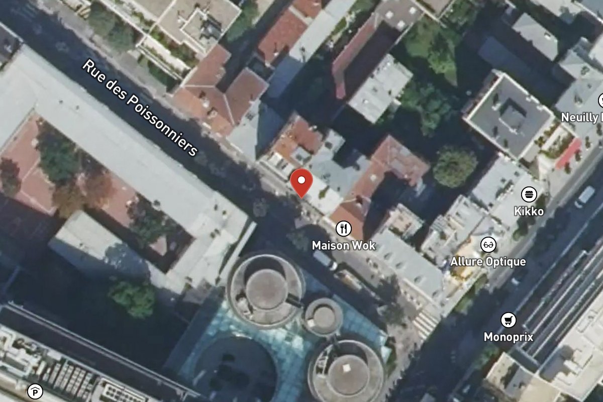 Vue satellite — 6 Rue des Poissonniers