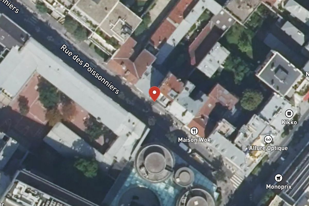 Vue satellite — 8 Rue des Poissonniers