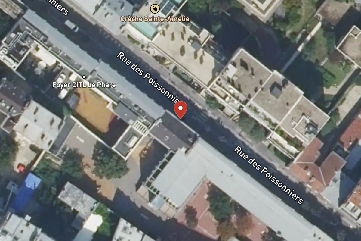 Vue satellite — 9 Rue des Poissonniers