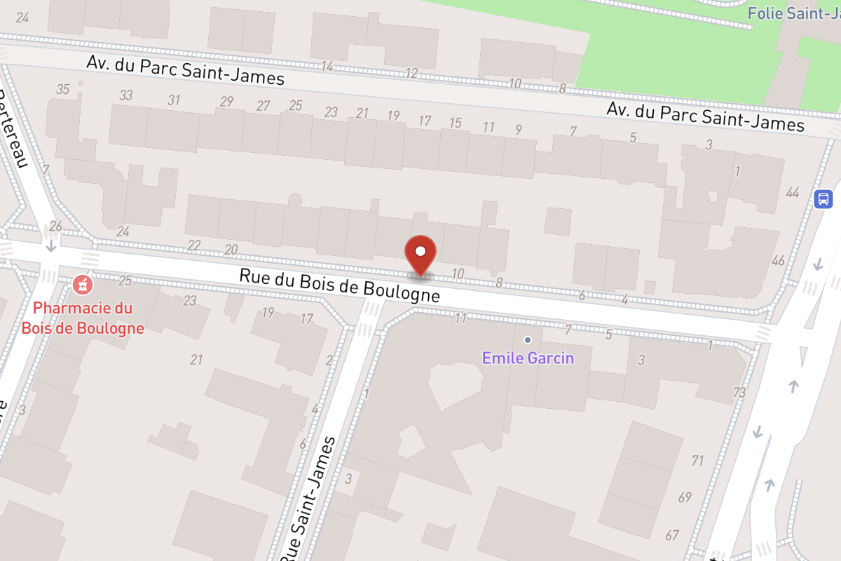 Plan de situation — 12 Rue du Bois de Boulogne