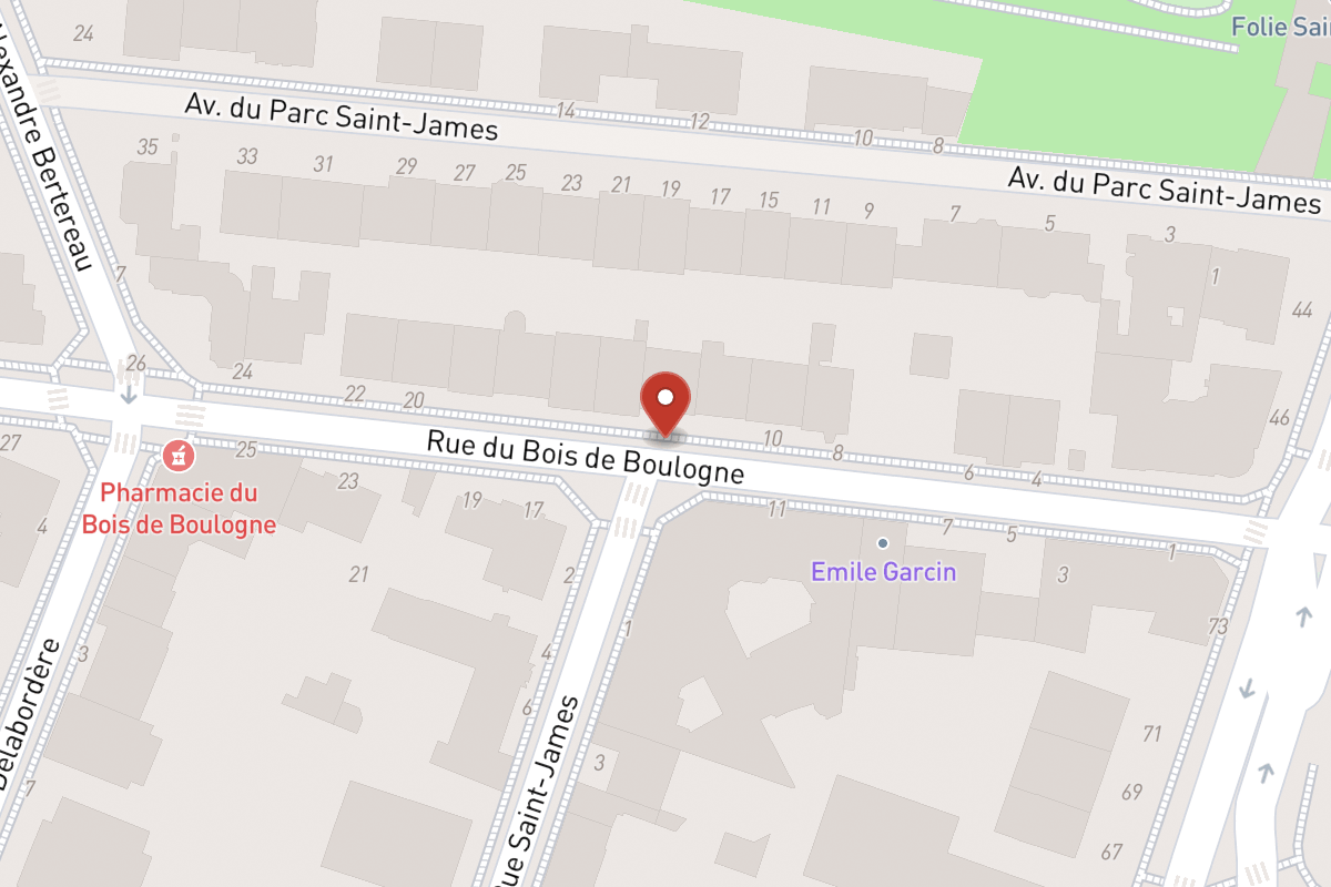 Plan de situation — 14 Rue du Bois de Boulogne
