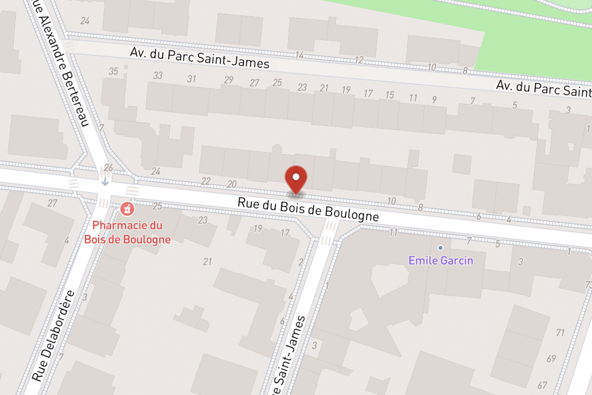 Plan de situation — 16 Rue du Bois de Boulogne