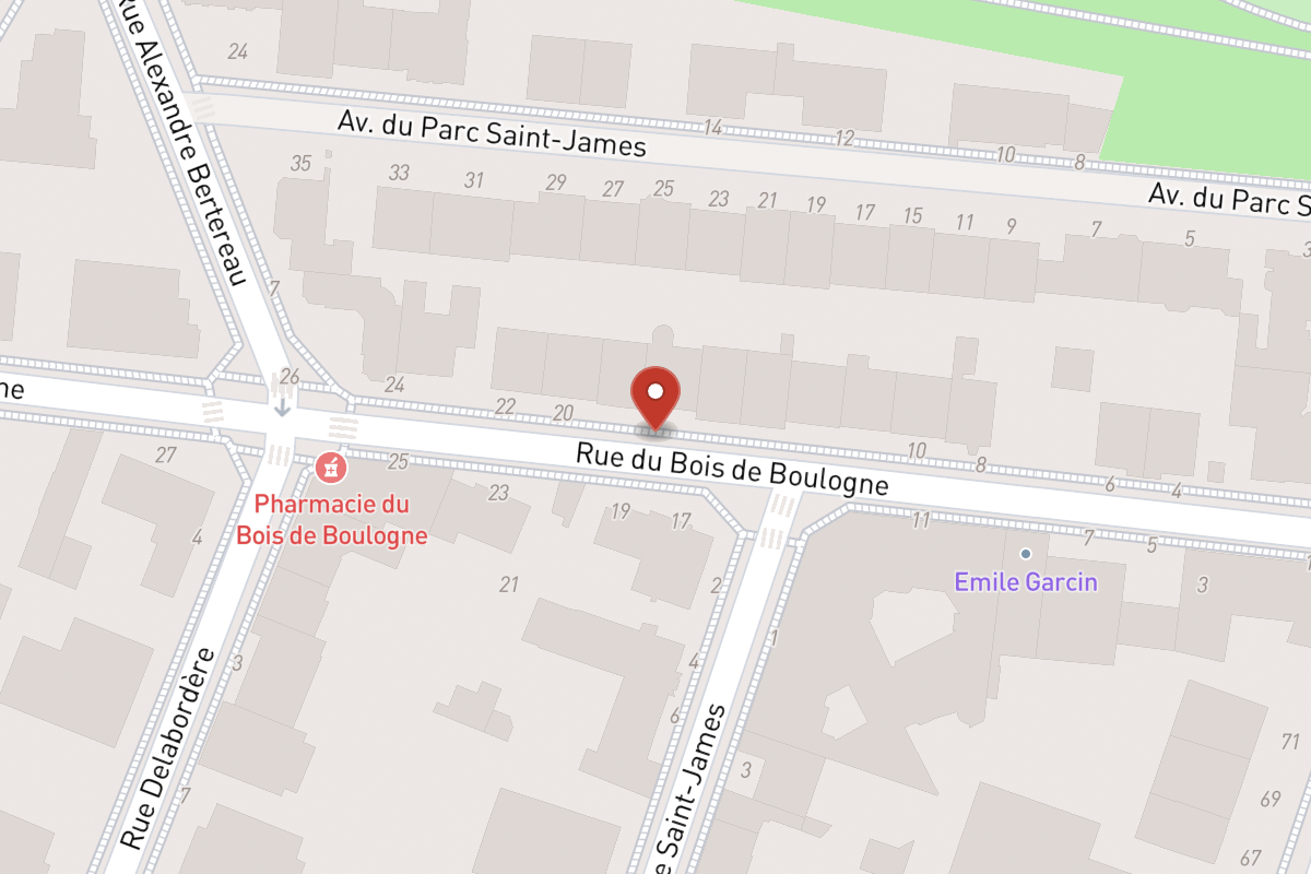 Plan de situation — 18 Rue du Bois de Boulogne
