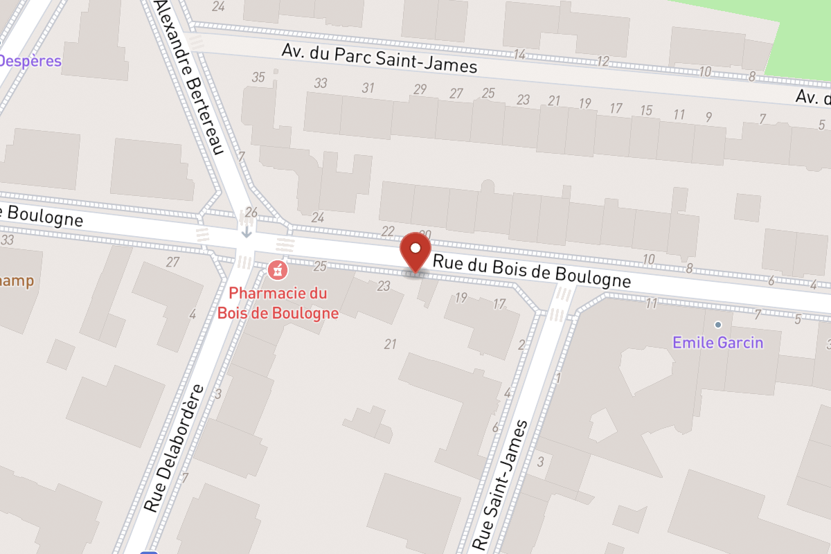 Plan de situation — 21 Rue du Bois de Boulogne