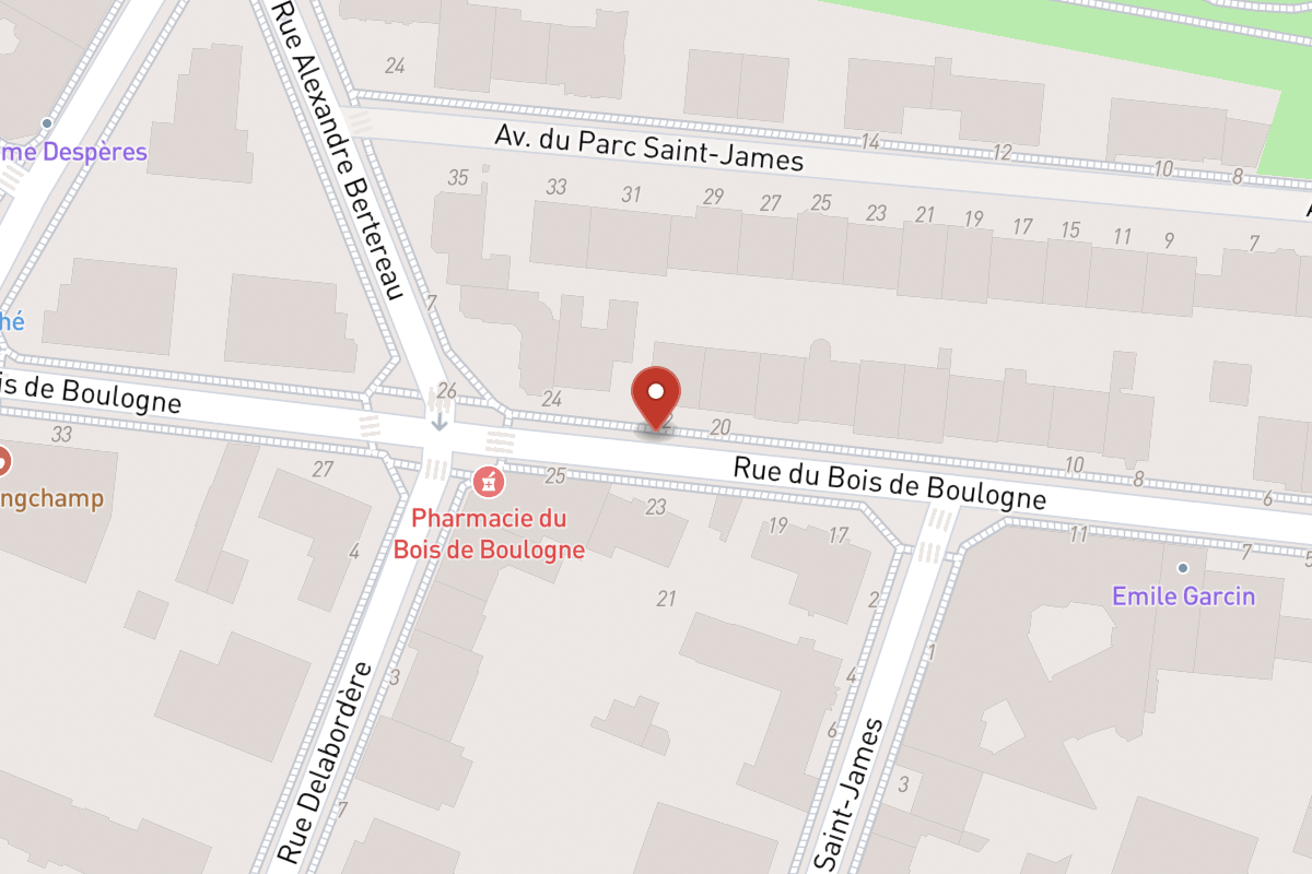 Plan de situation — 22 Rue du Bois de Boulogne