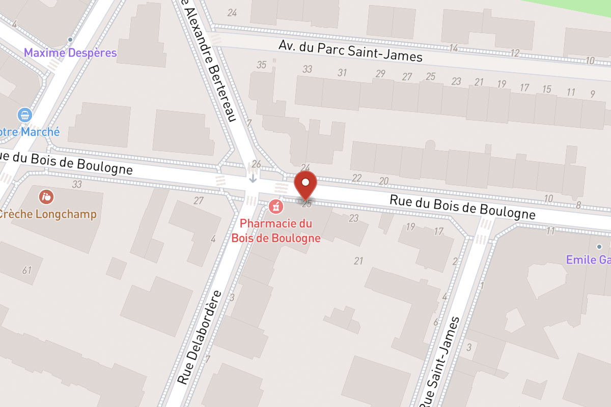 Plan de situation — 25 Rue du Bois de Boulogne
