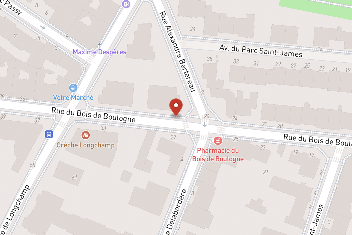 Plan de situation — 26 Rue du Bois de Boulogne