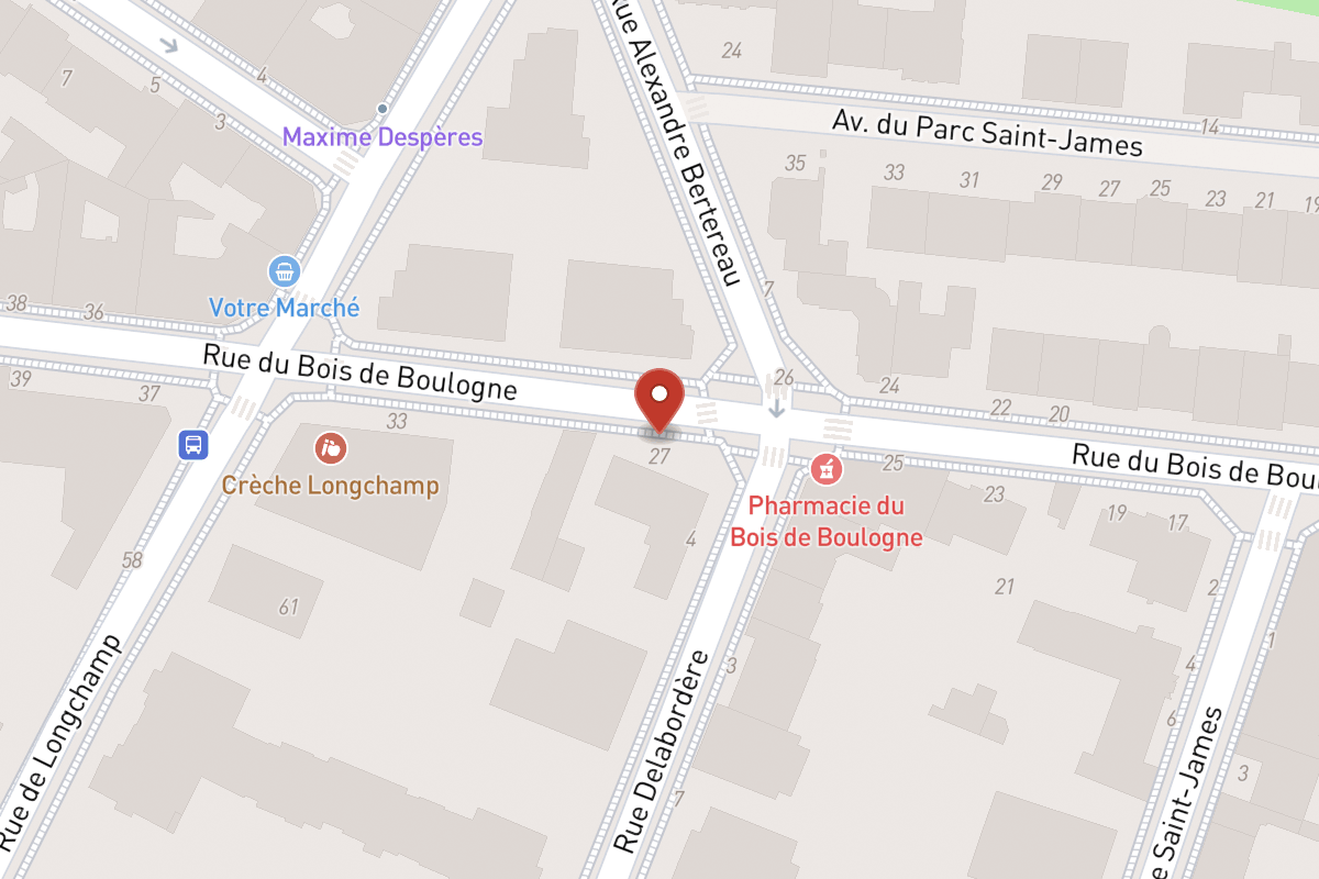 Plan de situation — 27 Rue du Bois de Boulogne
