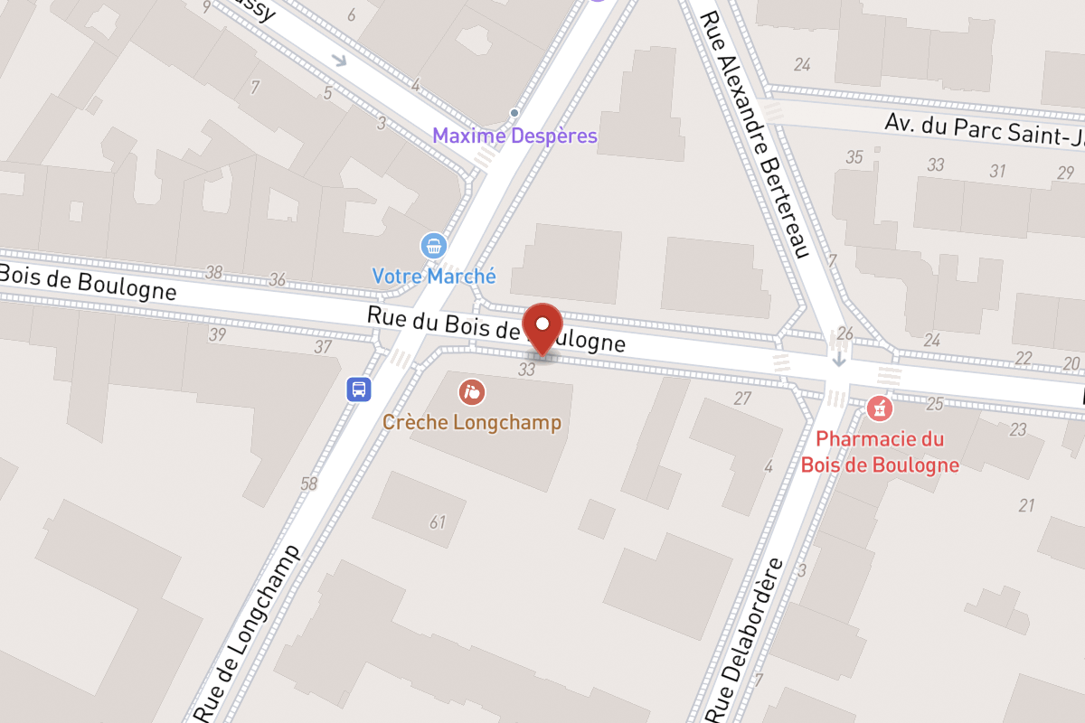 Plan de situation — 33 Rue du Bois de Boulogne