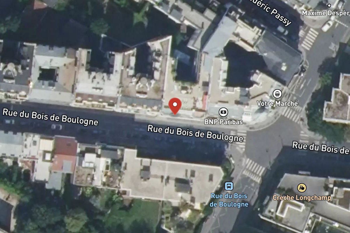 Vue satellite — 36 Rue du Bois de Boulogne