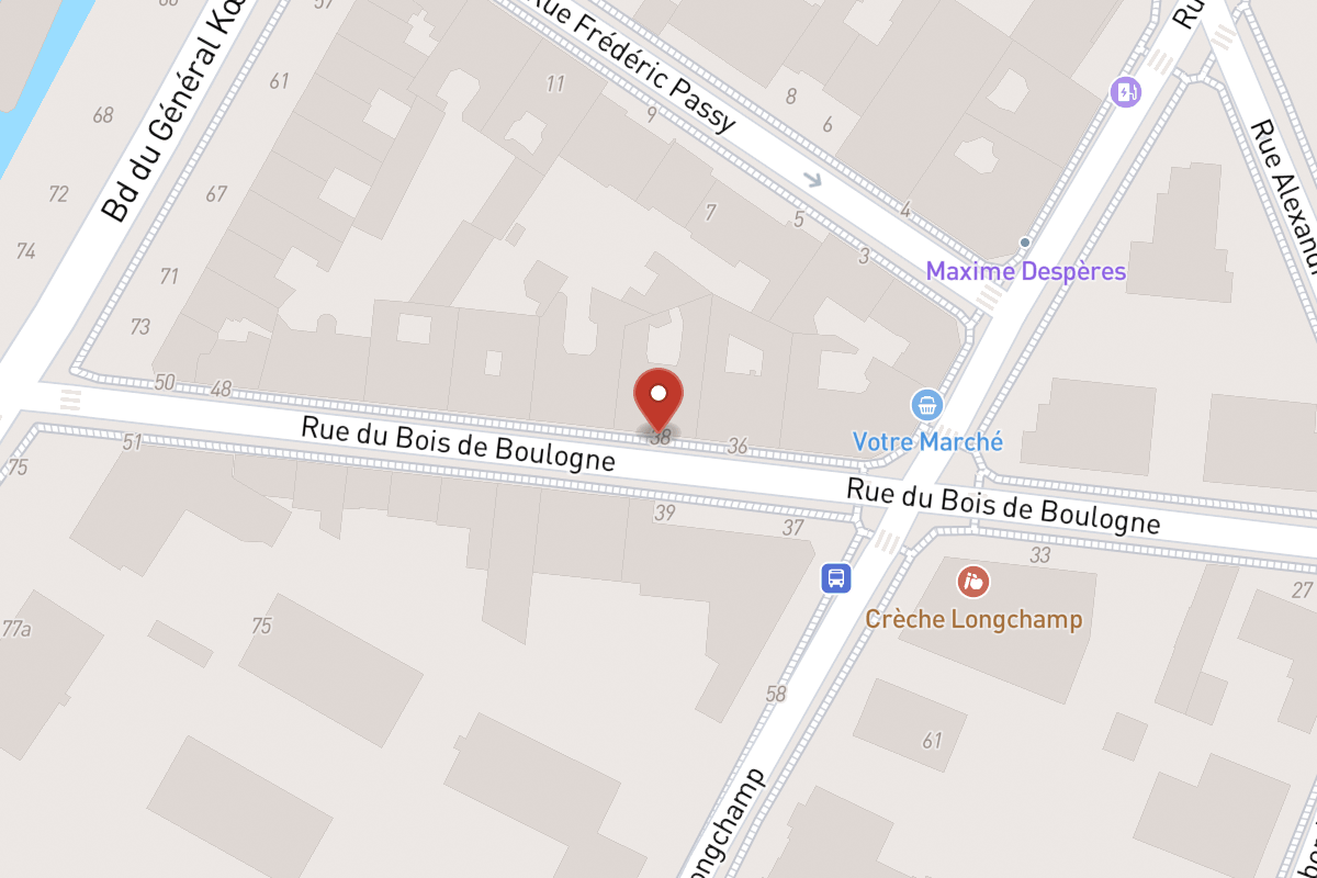 Plan de situation — 38 Rue du Bois de Boulogne