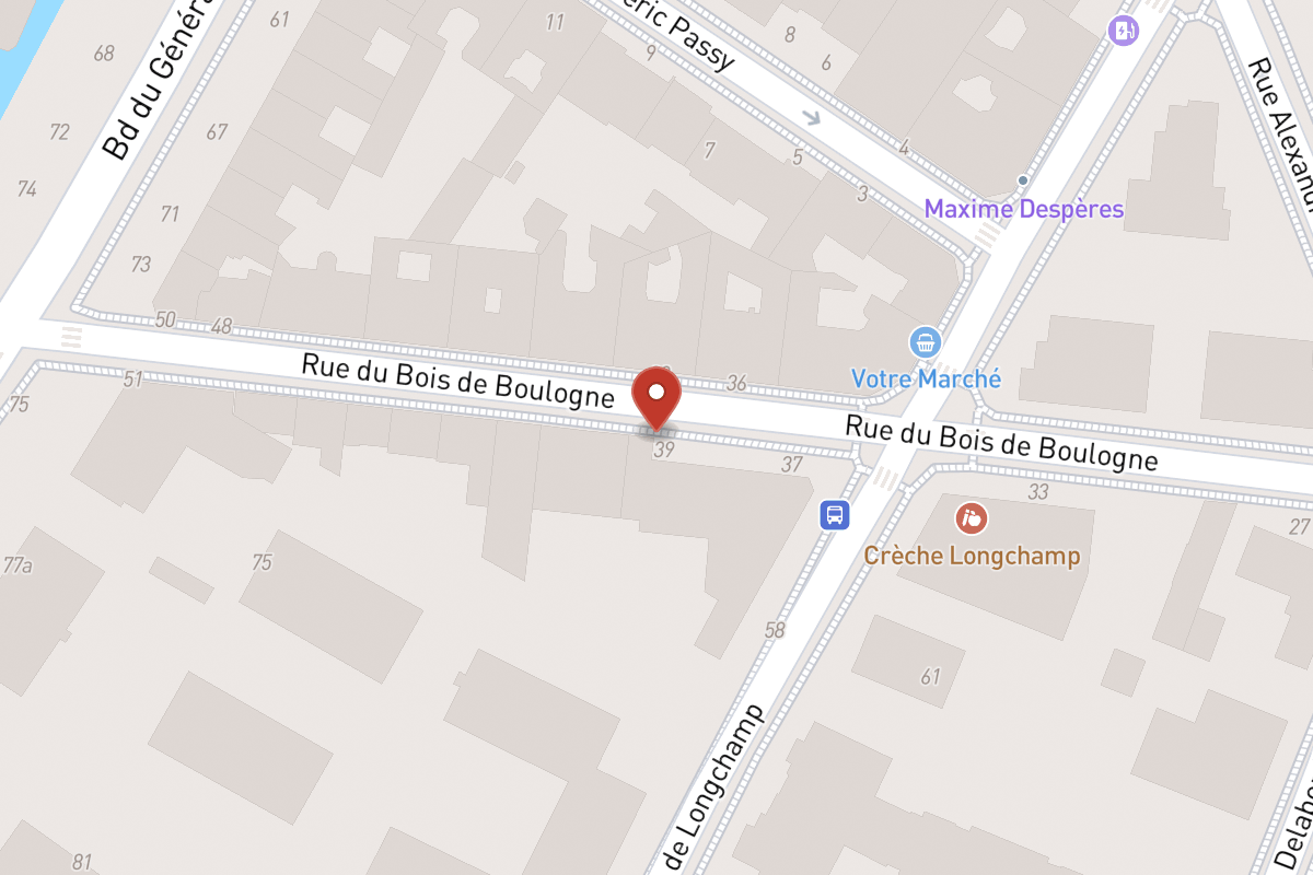Plan de situation — 39 Rue du Bois de Boulogne
