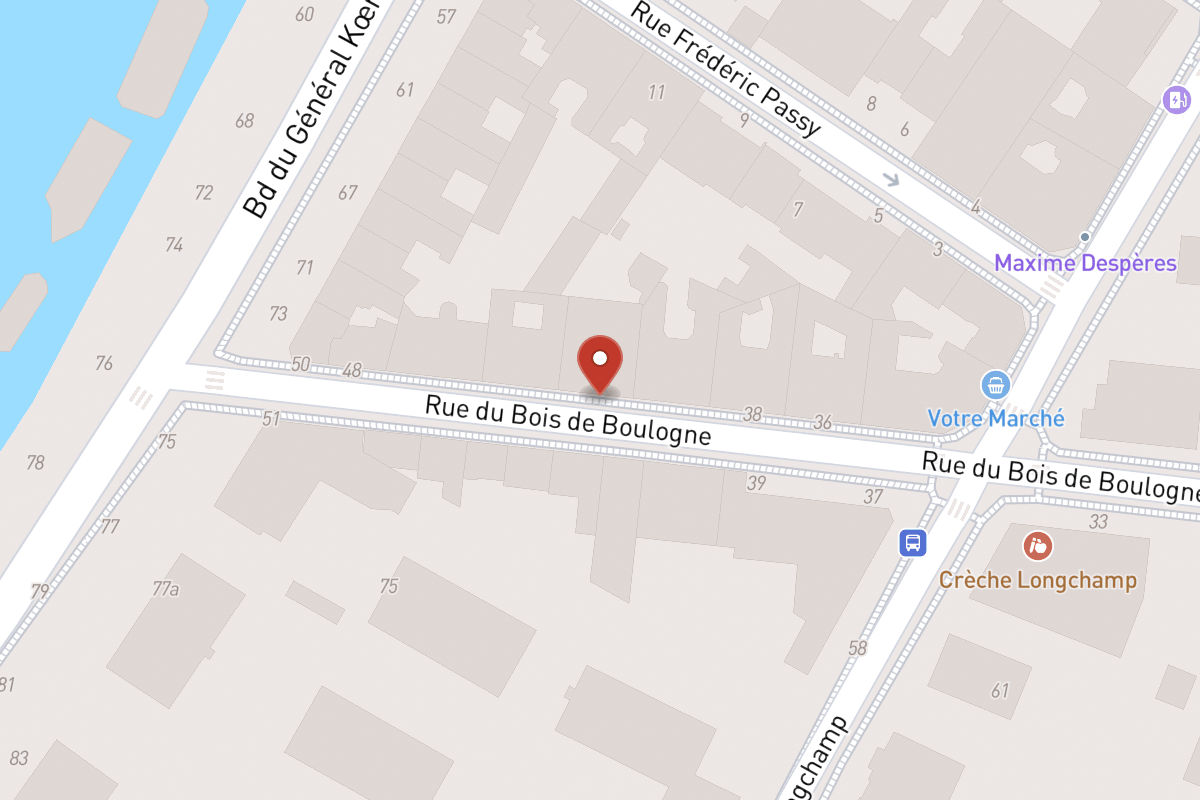 Plan de situation — 42 Rue du Bois de Boulogne