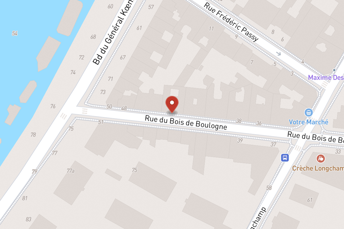 Plan de situation — 44 Rue du Bois de Boulogne