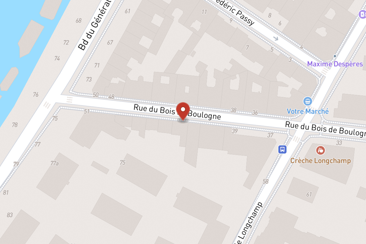 Plan de situation — 45 Rue du Bois de Boulogne