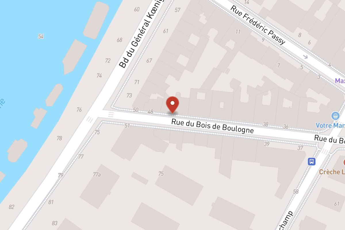 Plan de situation — 46 Rue du Bois de Boulogne