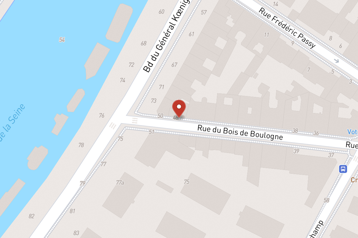 Plan de situation — 48 Rue du Bois de Boulogne