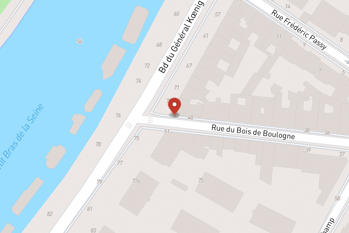 Plan de situation — 50 Rue du Bois de Boulogne
