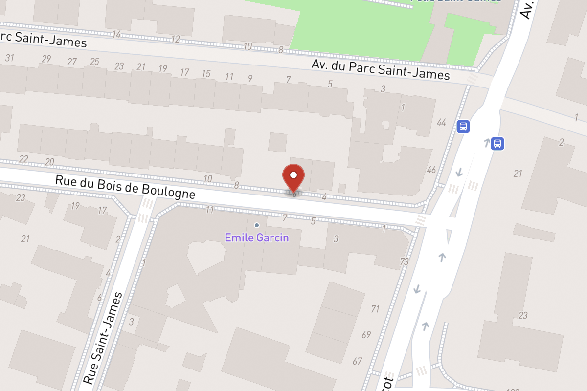 Plan de situation — 6 Rue du Bois de Boulogne