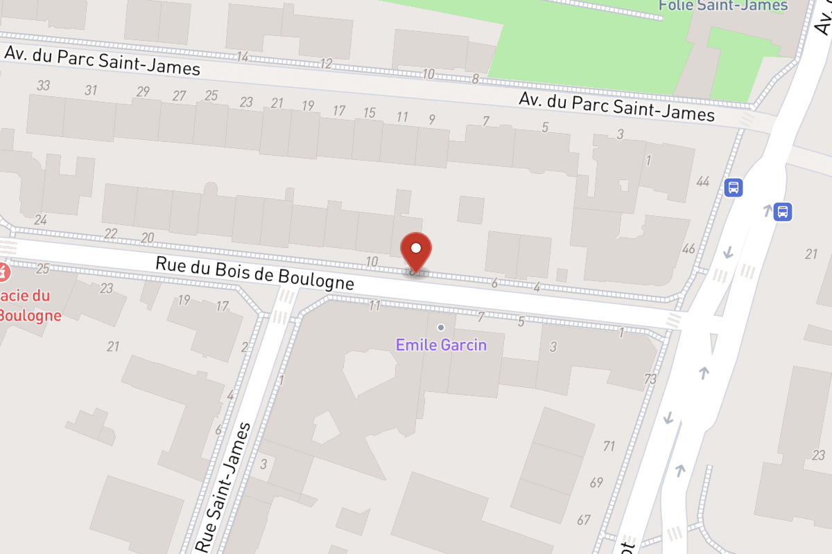 Plan de situation — 8 Rue du Bois de Boulogne