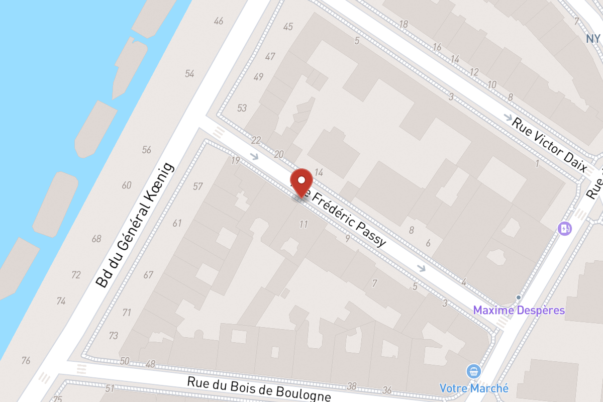 Plan de situation — 13 Rue Frédéric Passy