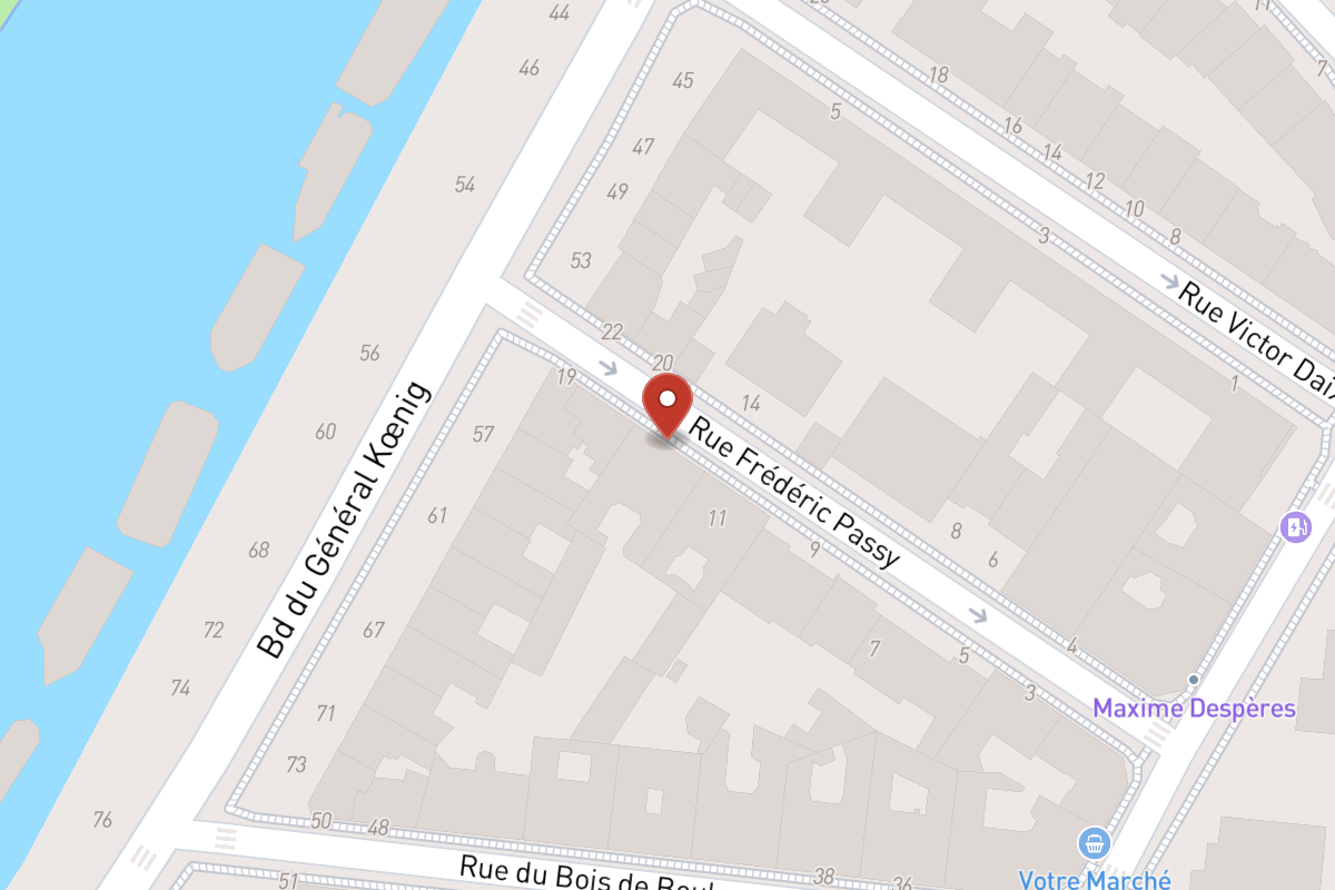 Plan de situation — 15 Rue Frédéric Passy