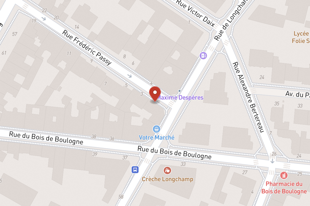 Plan de situation — 1 Rue Frédéric Passy