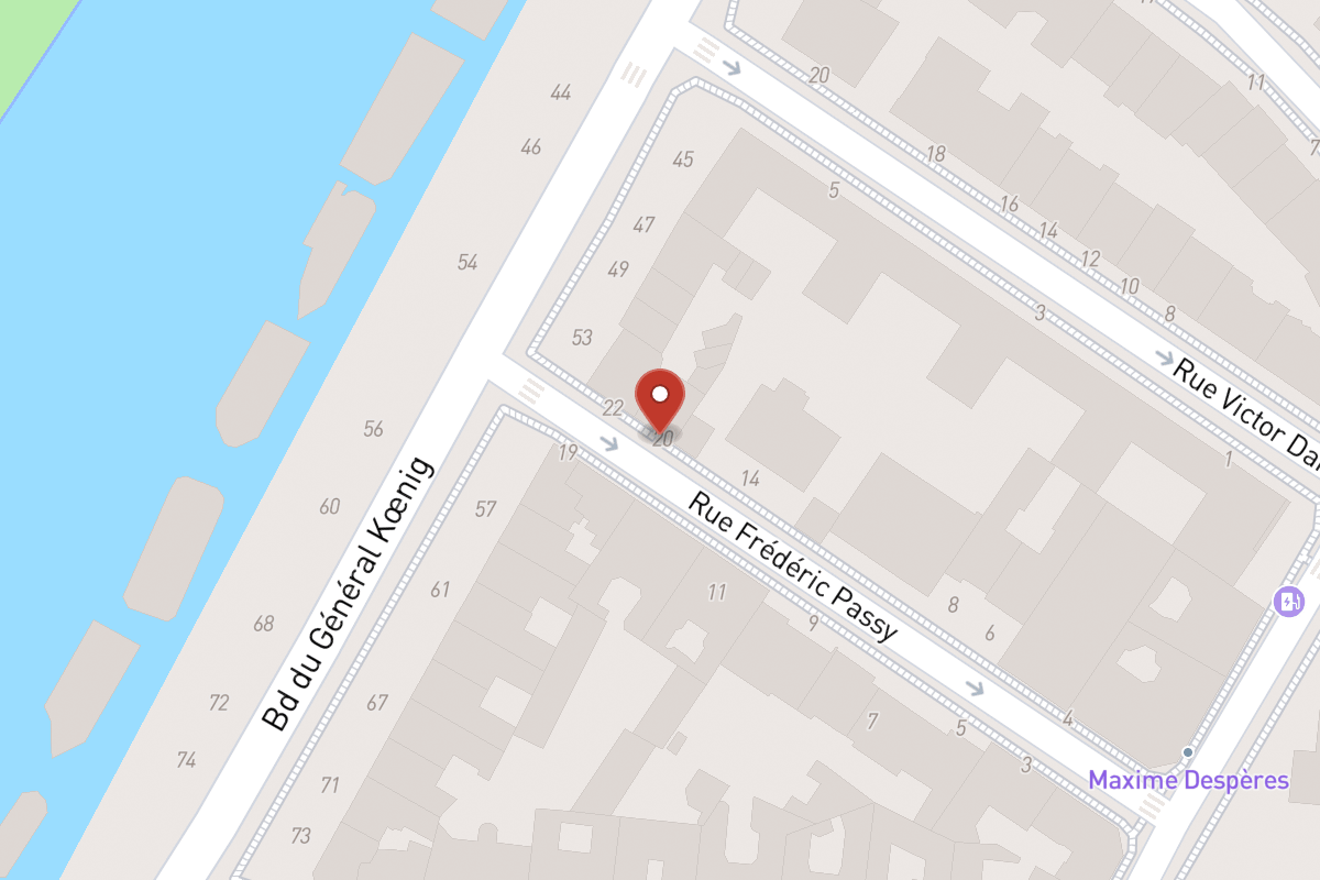 Plan de situation — 20 Rue Frédéric Passy