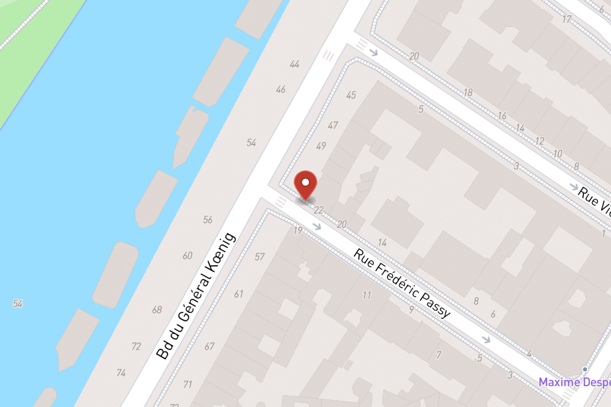 Plan de situation — 22 Rue Frédéric Passy