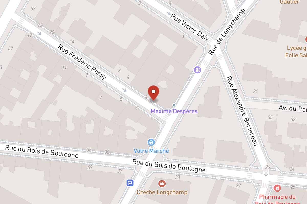 Plan de situation — 2 Rue Frédéric Passy