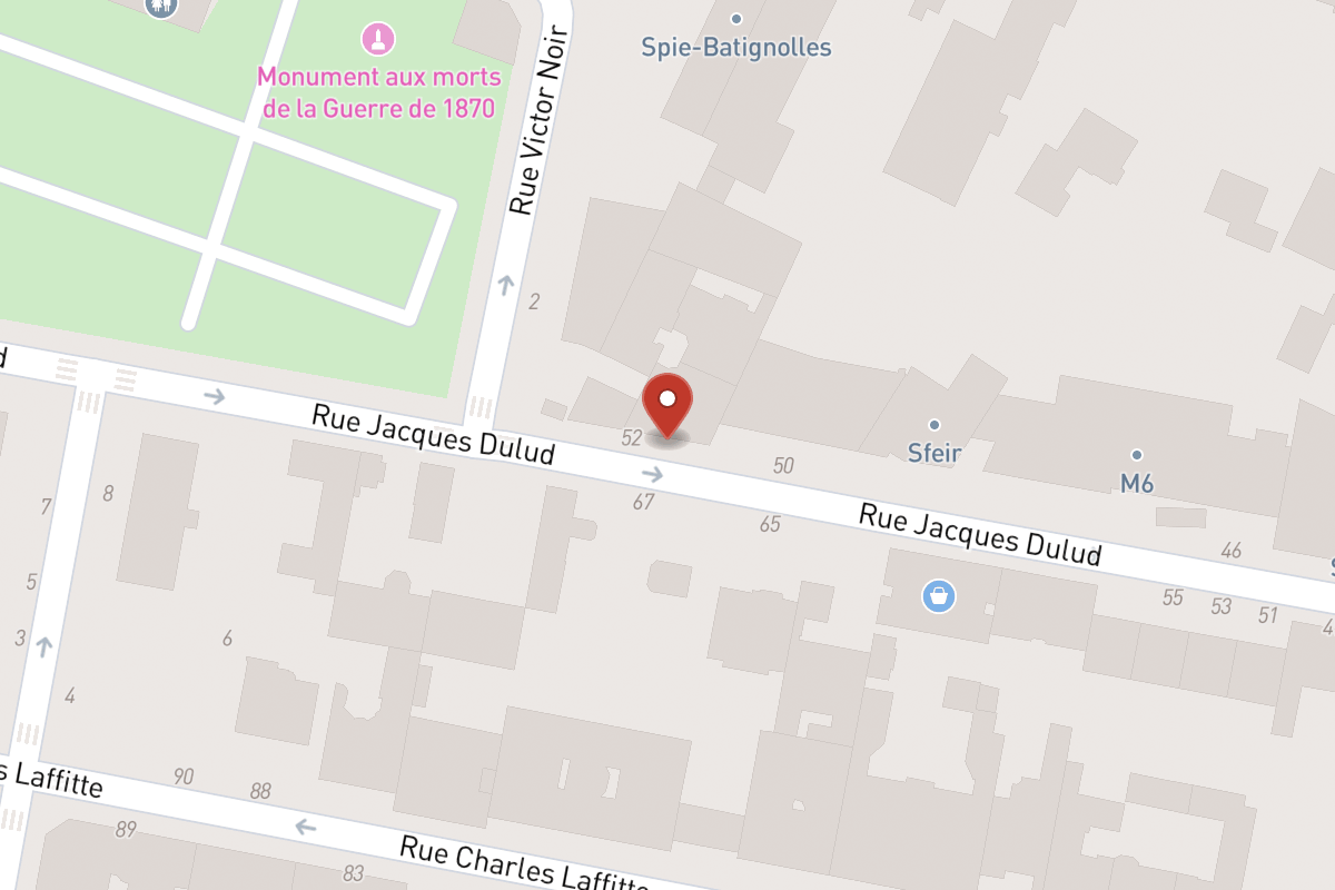 Plan de situation — 52 Rue Jacques Dulud