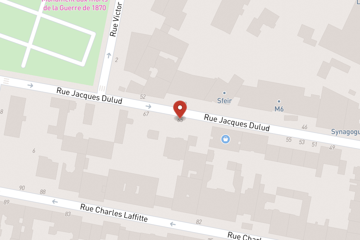 Plan de situation — 65 Rue Jacques Dulud
