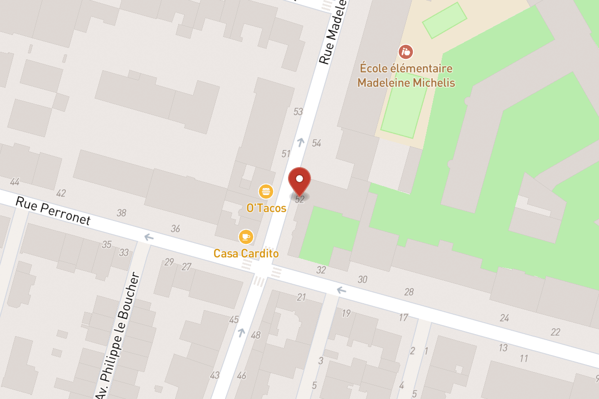 Plan de situation — 52 Rue Madeleine Michelis