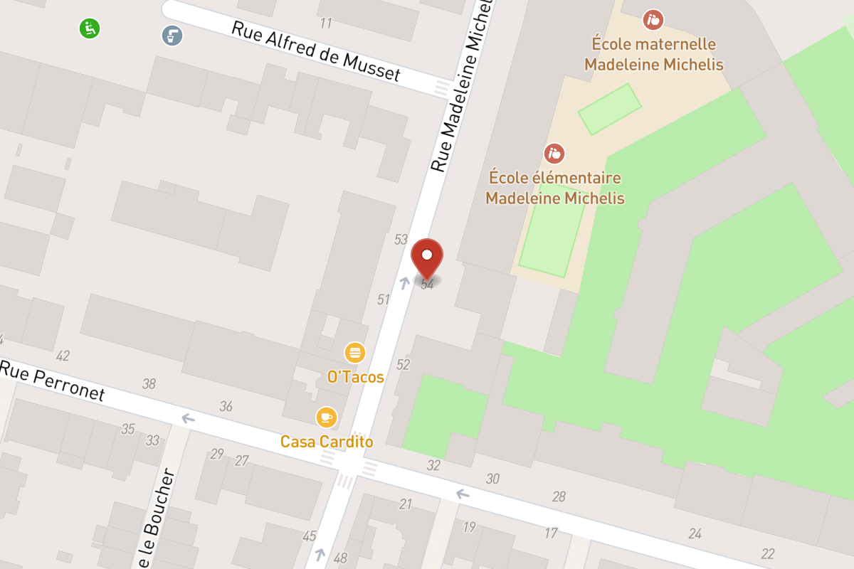 Plan de situation — 54 Rue Madeleine Michelis
