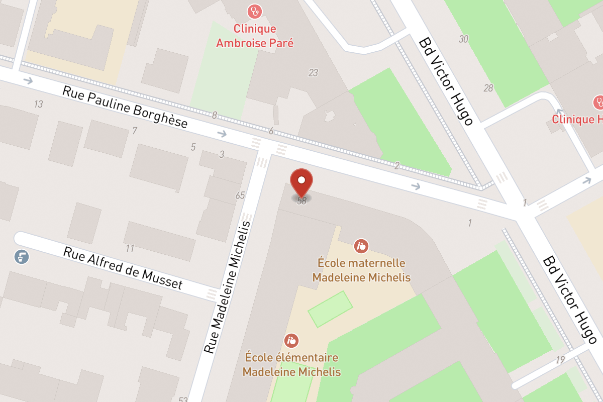 Plan de situation — 58 Rue Madeleine Michelis