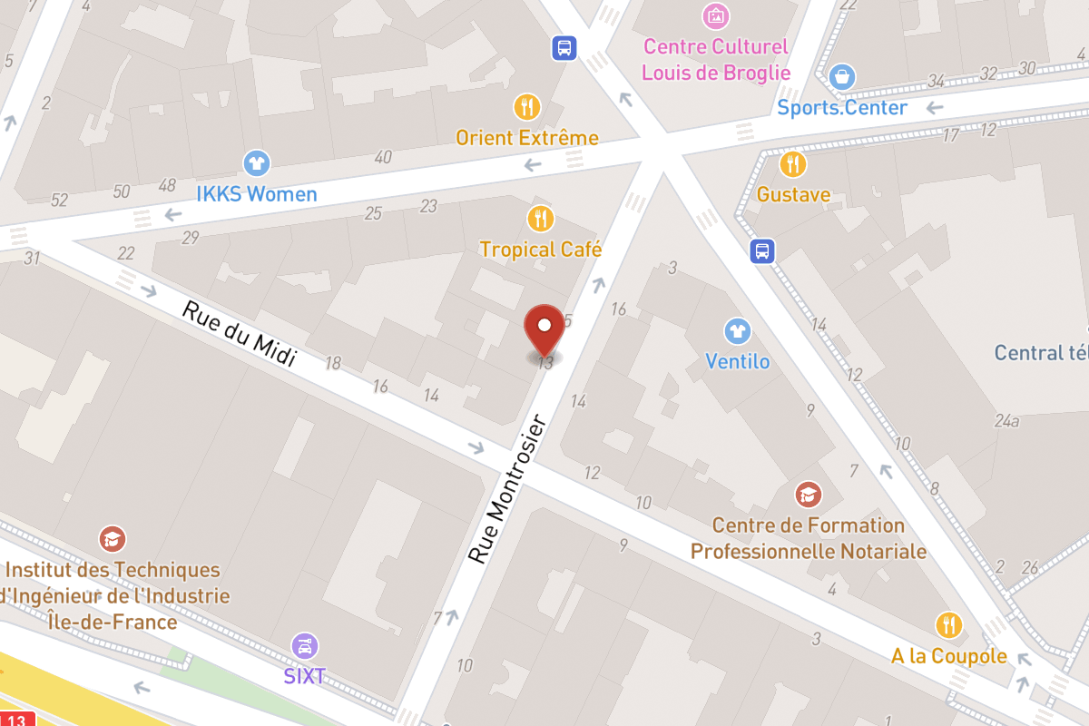 Plan de situation — 13 Rue Montrosier