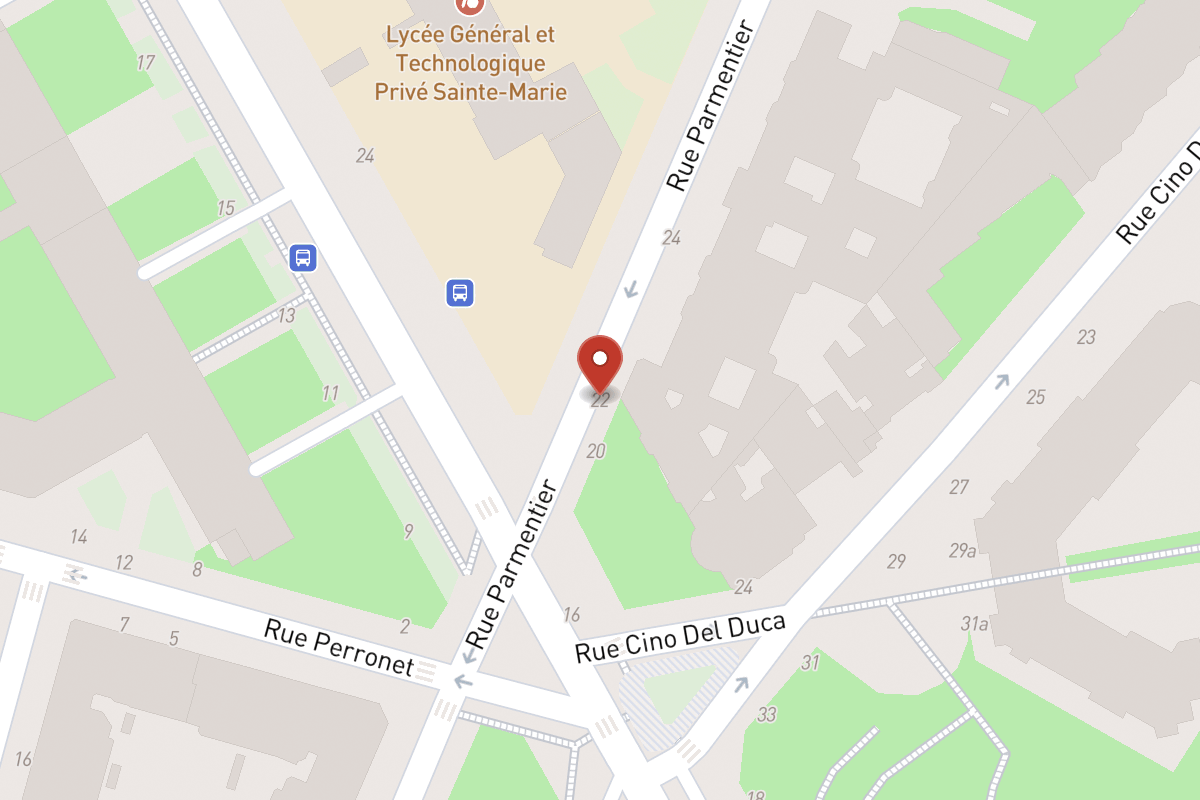 Plan de situation — 22 Rue Parmentier
