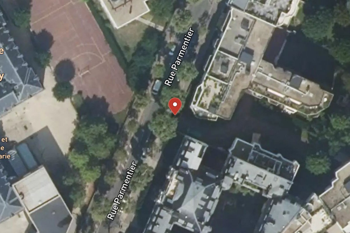 Vue satellite — 28 Rue Parmentier