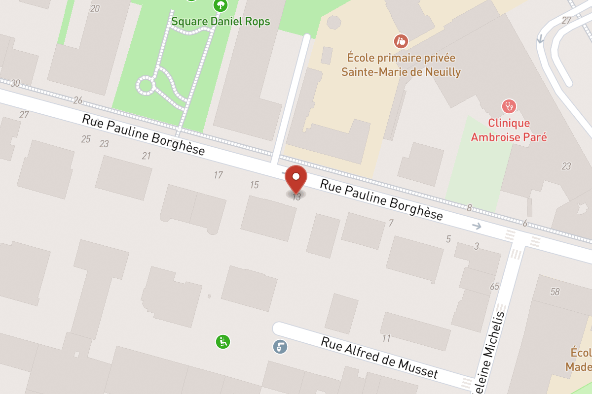 Plan de situation — 13 Rue Pauline Borghese