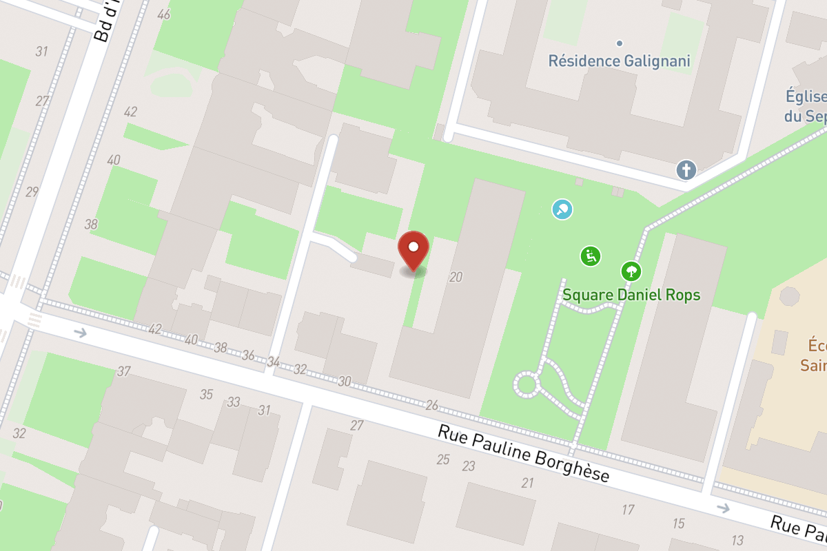 Plan de situation — 1 Rue Pauline Borghese