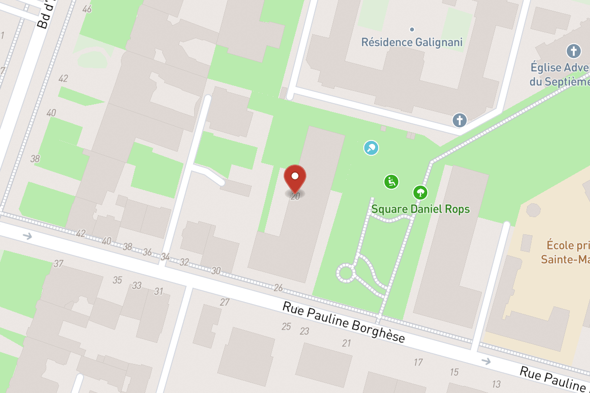 Plan de situation — 20 Rue Pauline Borghese