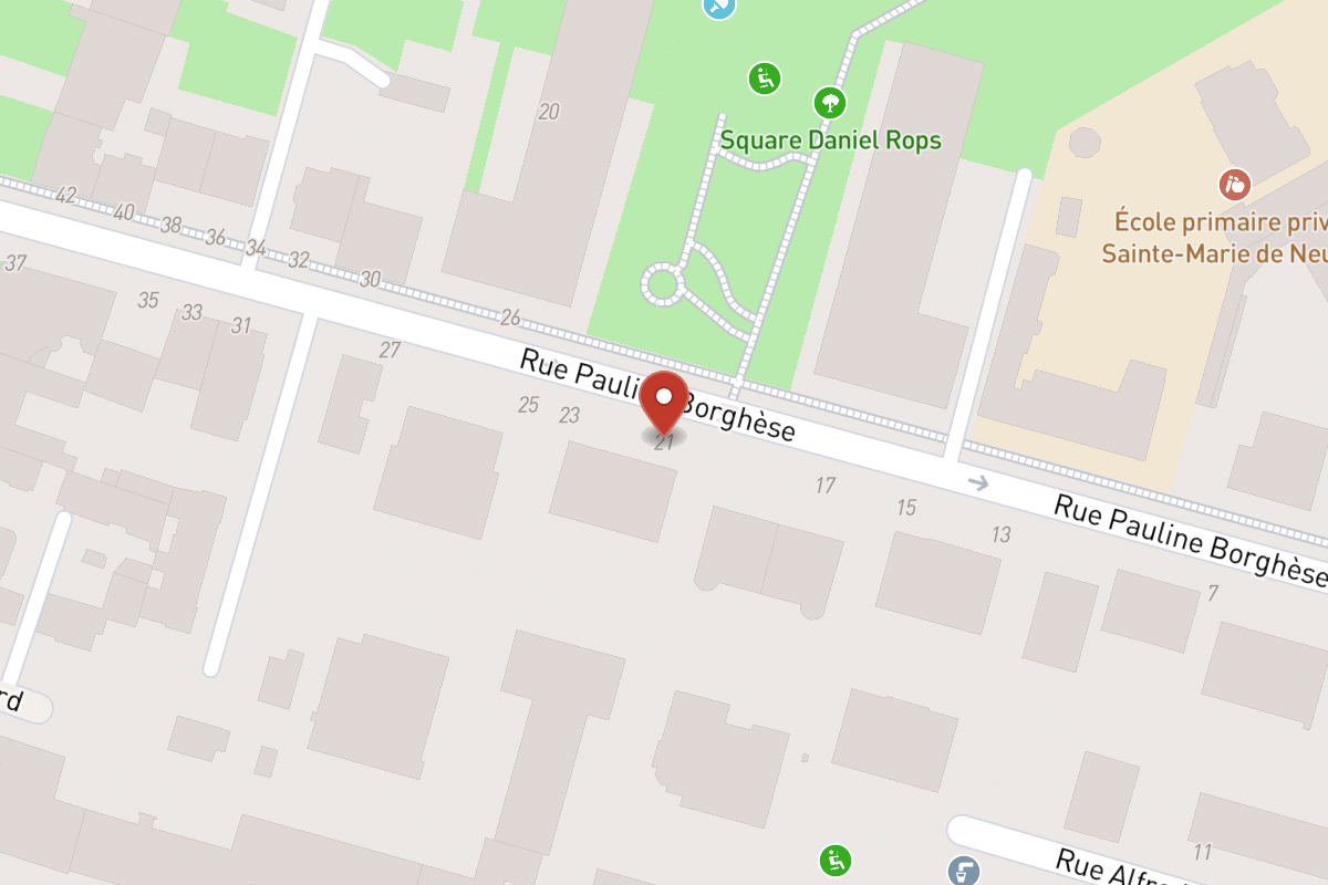 Plan de situation — 21 Rue Pauline Borghese