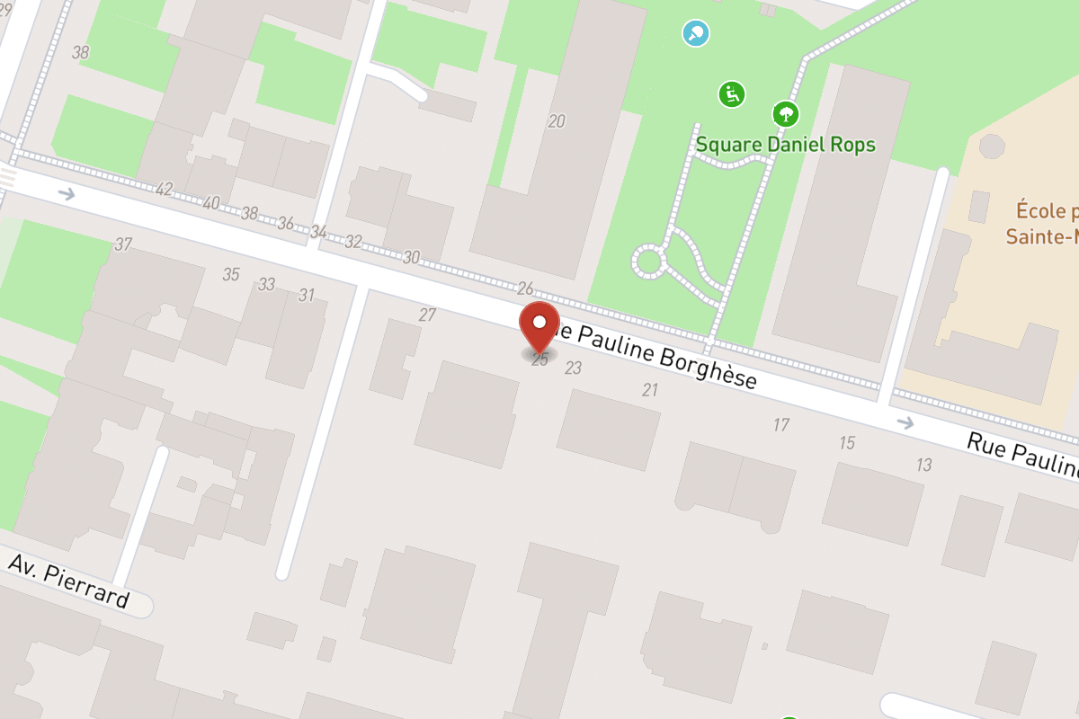 Plan de situation — 25 Rue Pauline Borghese