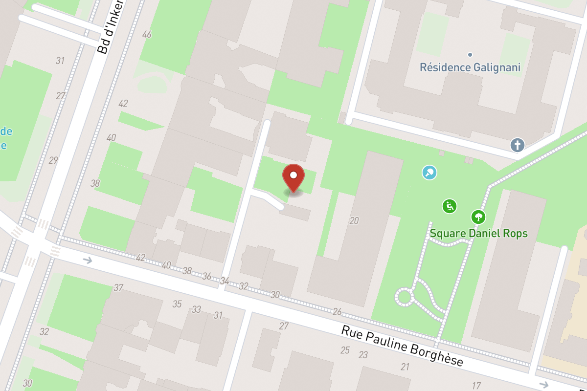 Plan de situation — 2 Rue Pauline Borghese