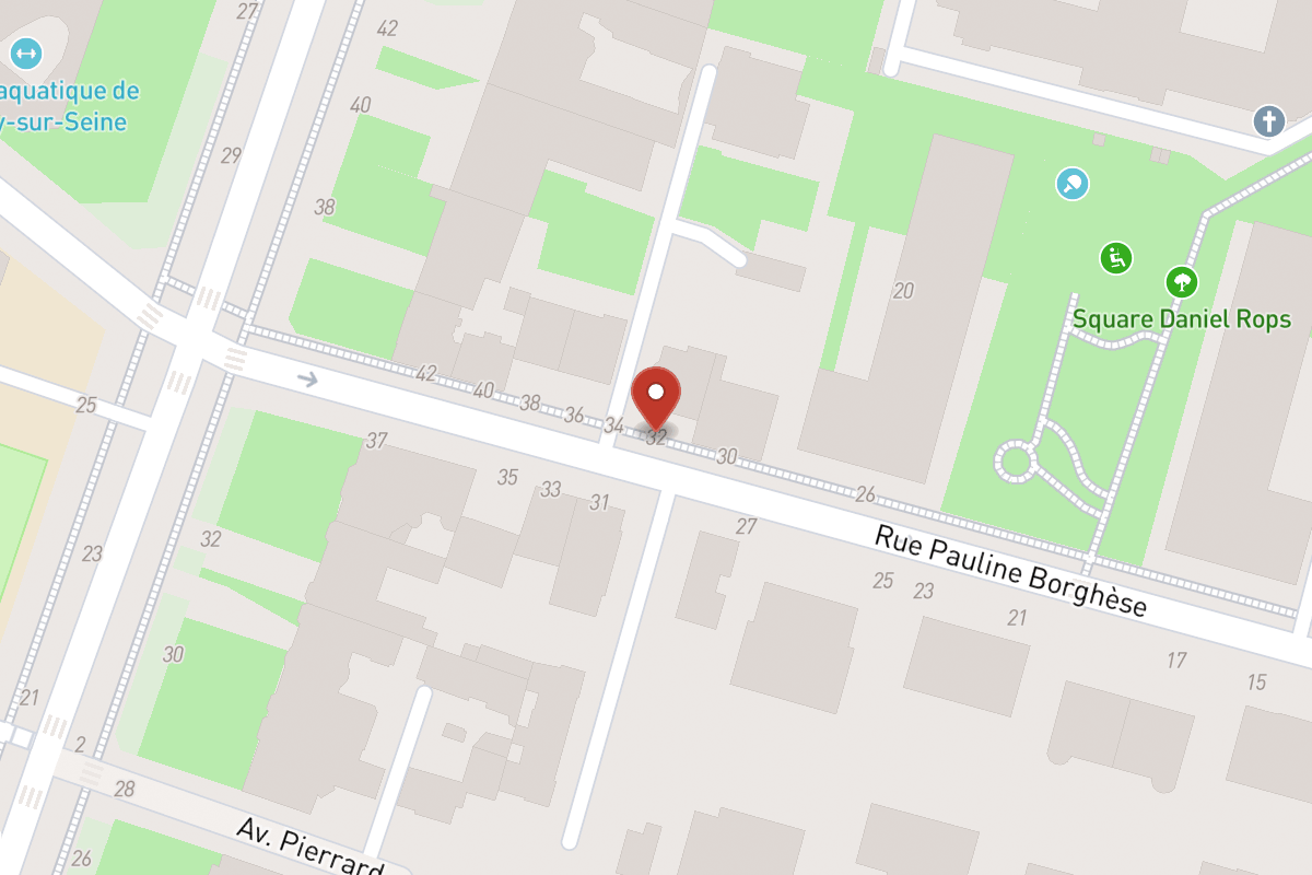 Plan de situation — 32 Rue Pauline Borghese